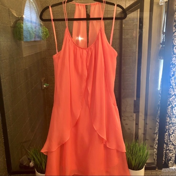 Hailey coral formal high/low maxi dress - Picture 4 of 7